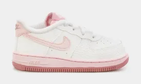 Air Force 1 Infant Toddler Basketball Shoes (White/Pink)