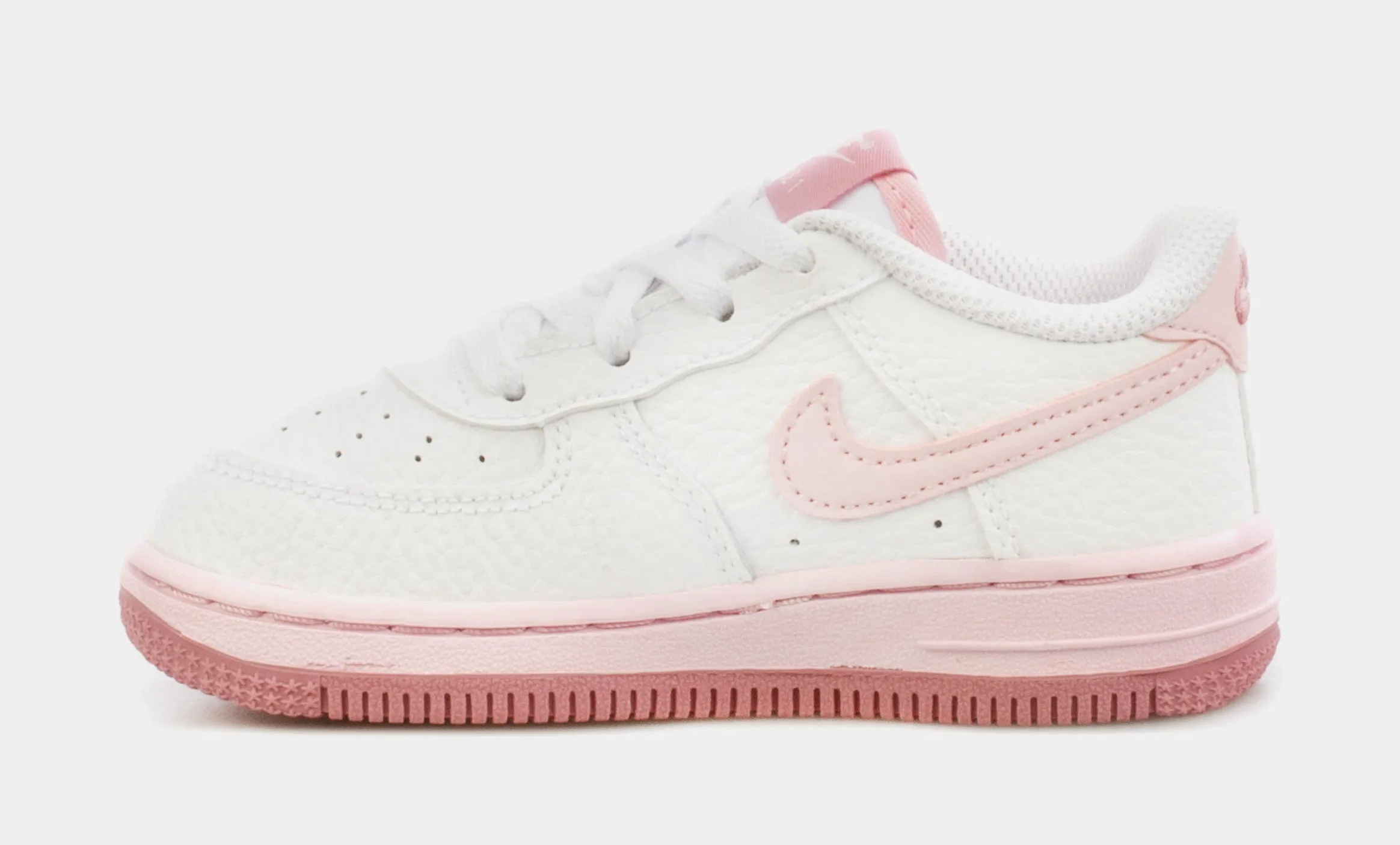 Air Force 1 Infant Toddler Basketball Shoes (White/Pink)