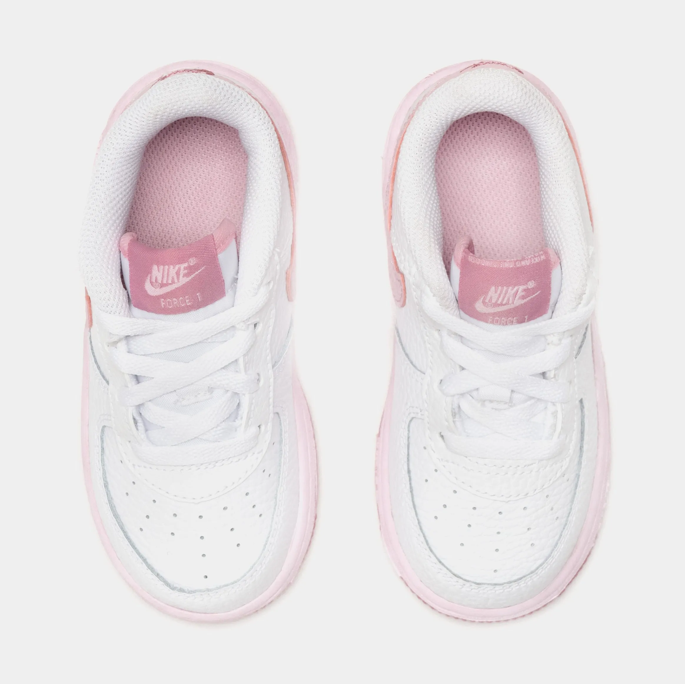 Air Force 1 Infant Toddler Basketball Shoes (White/Pink)