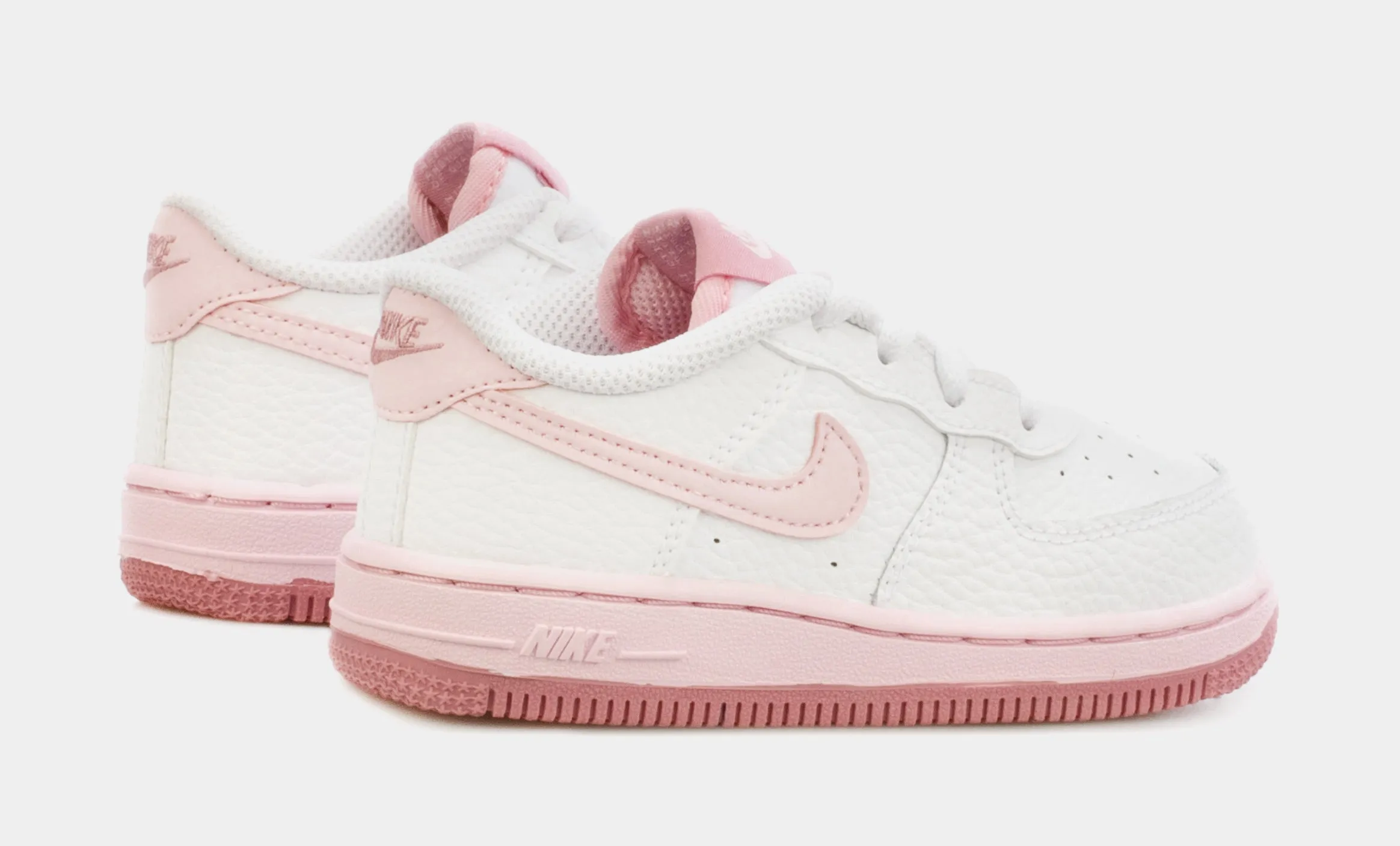 Air Force 1 Infant Toddler Basketball Shoes (White/Pink)