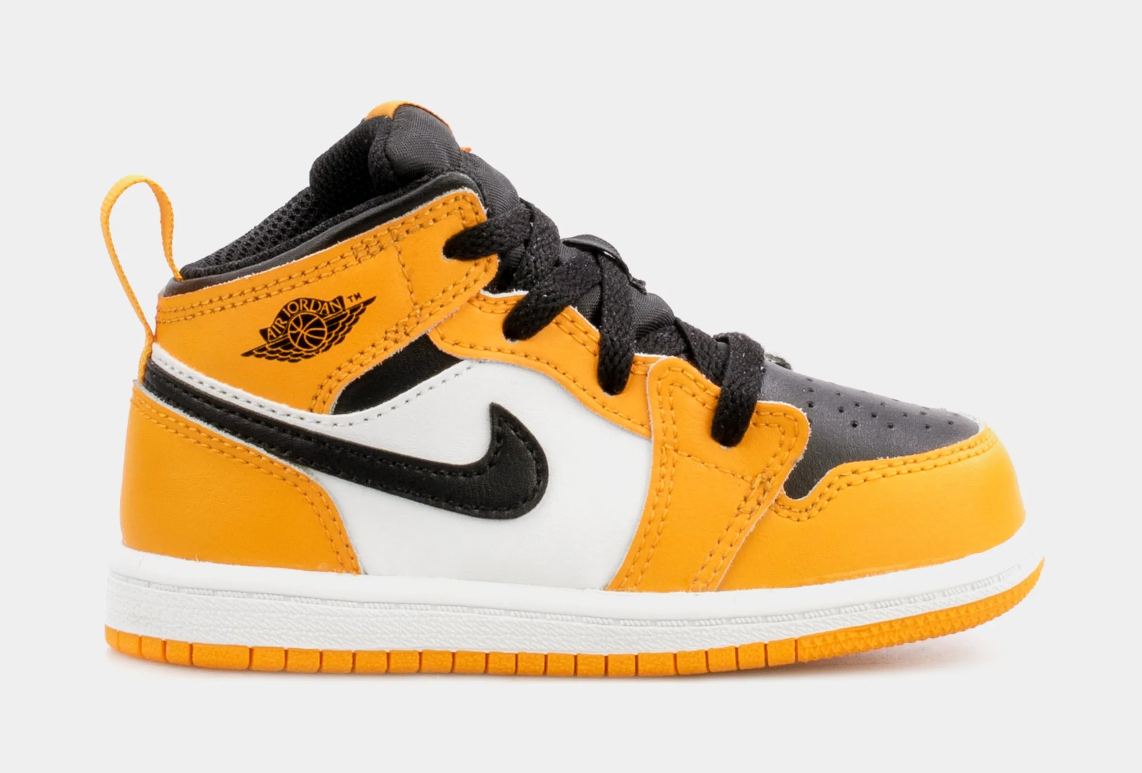 Air Jordan 1 Mid Infant Toddler Lifestyle Shoes (Yellow/Black)