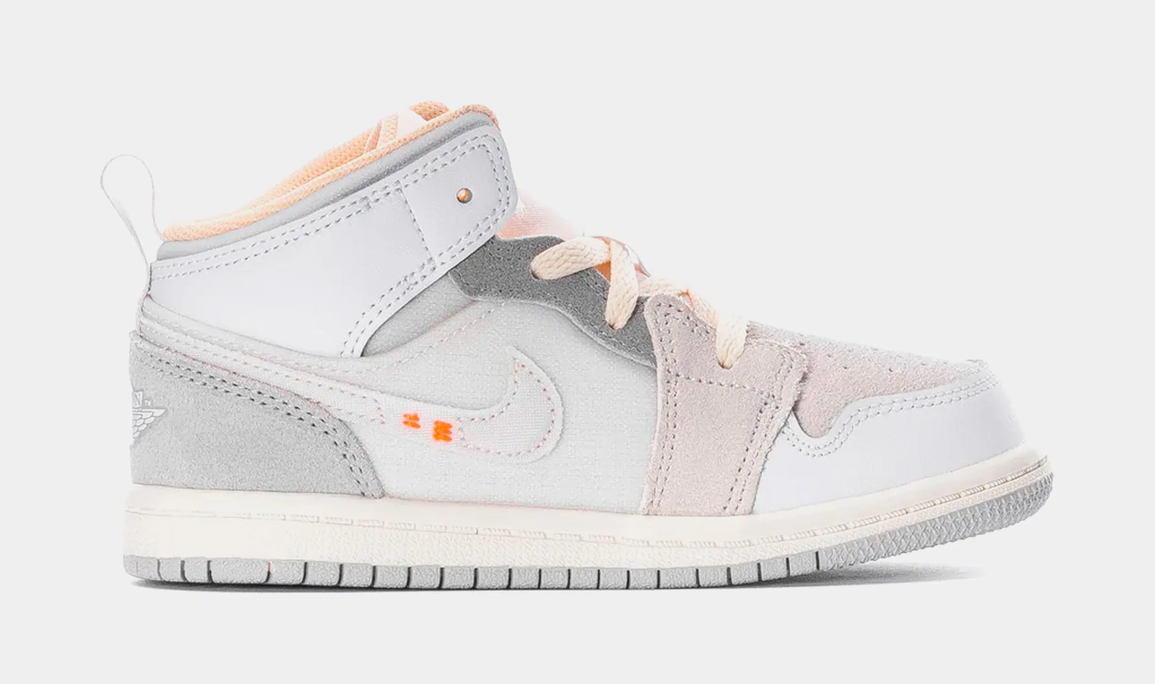 Air Jordan 1 Mid SE Craft Infant Toddler Lifestyle Shoes (Beige)