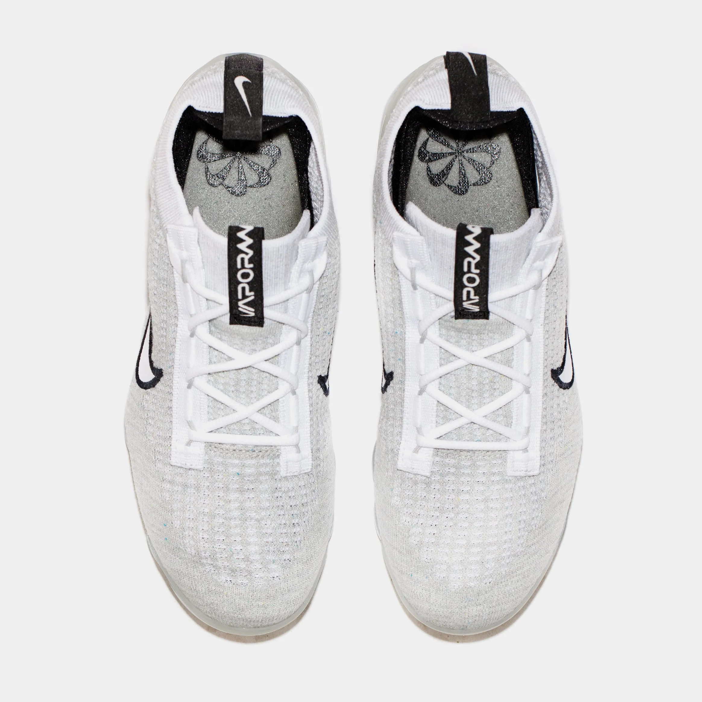 Air VaporMax 2021 FK Grade School Running Shoes (White/Grey)