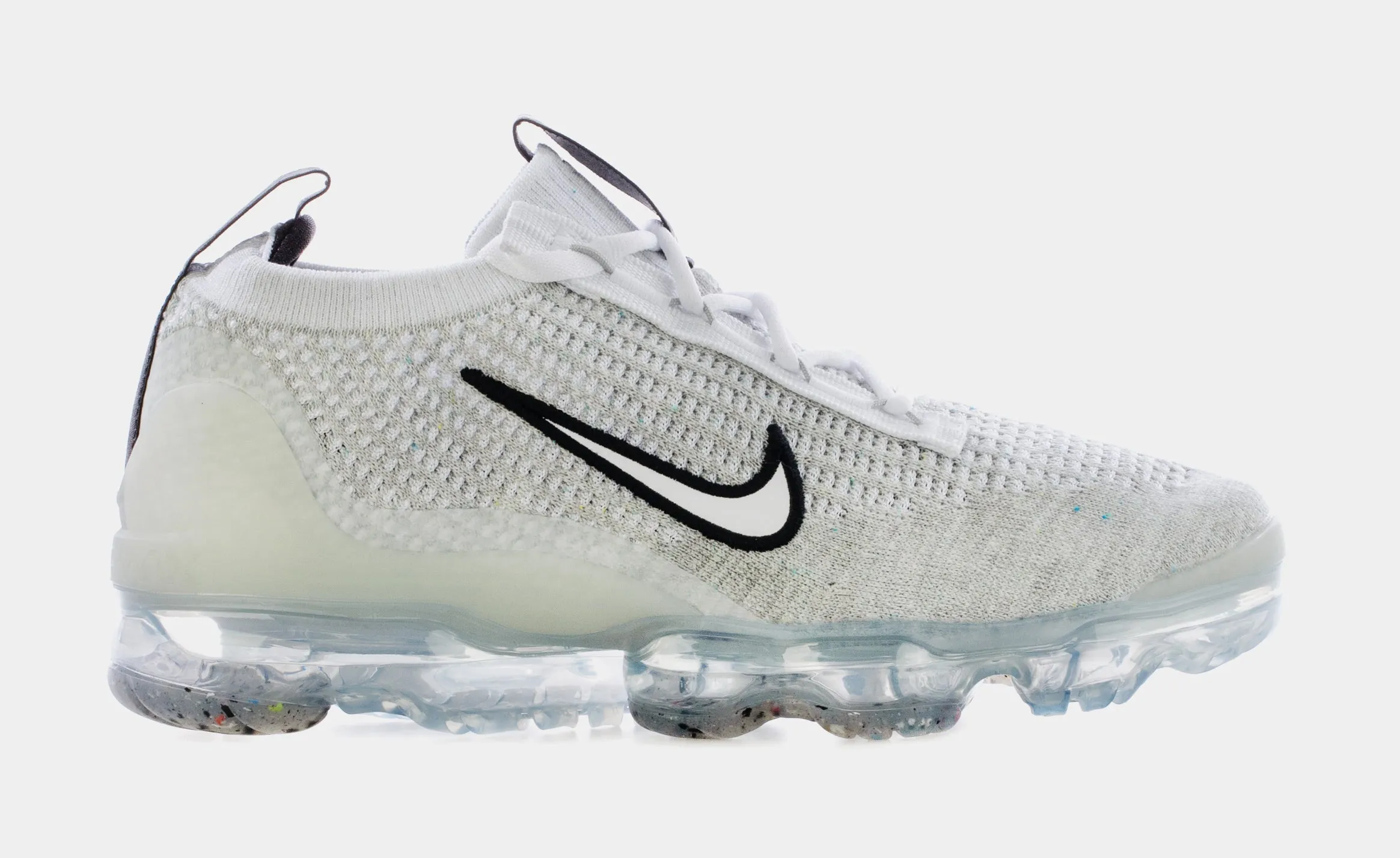 Air VaporMax 2021 FK Grade School Running Shoes (White/Grey)