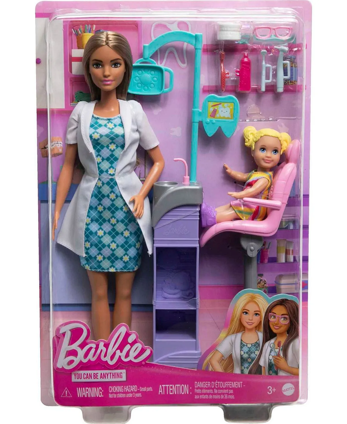 Barbie Careers Dentist Doll and Playset With Accessories, Barbie Toys