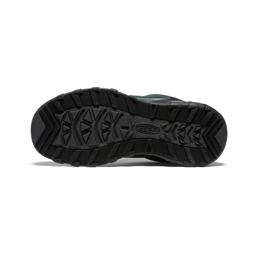 Big Kid's Keen Wanduro Waterproof Shoe Color: Black/ Greener Pastures