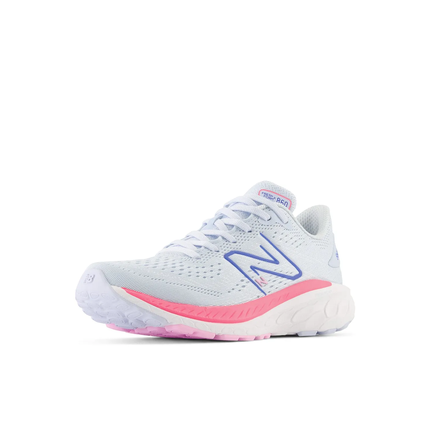 Big Kid's New Balance Fresh Foam X 860v13 Color: Moon Dust with Neon Pink