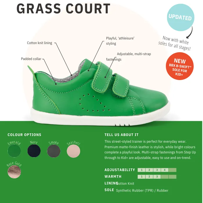 Bobux KP Kid Plus Grass Court Emerald Green