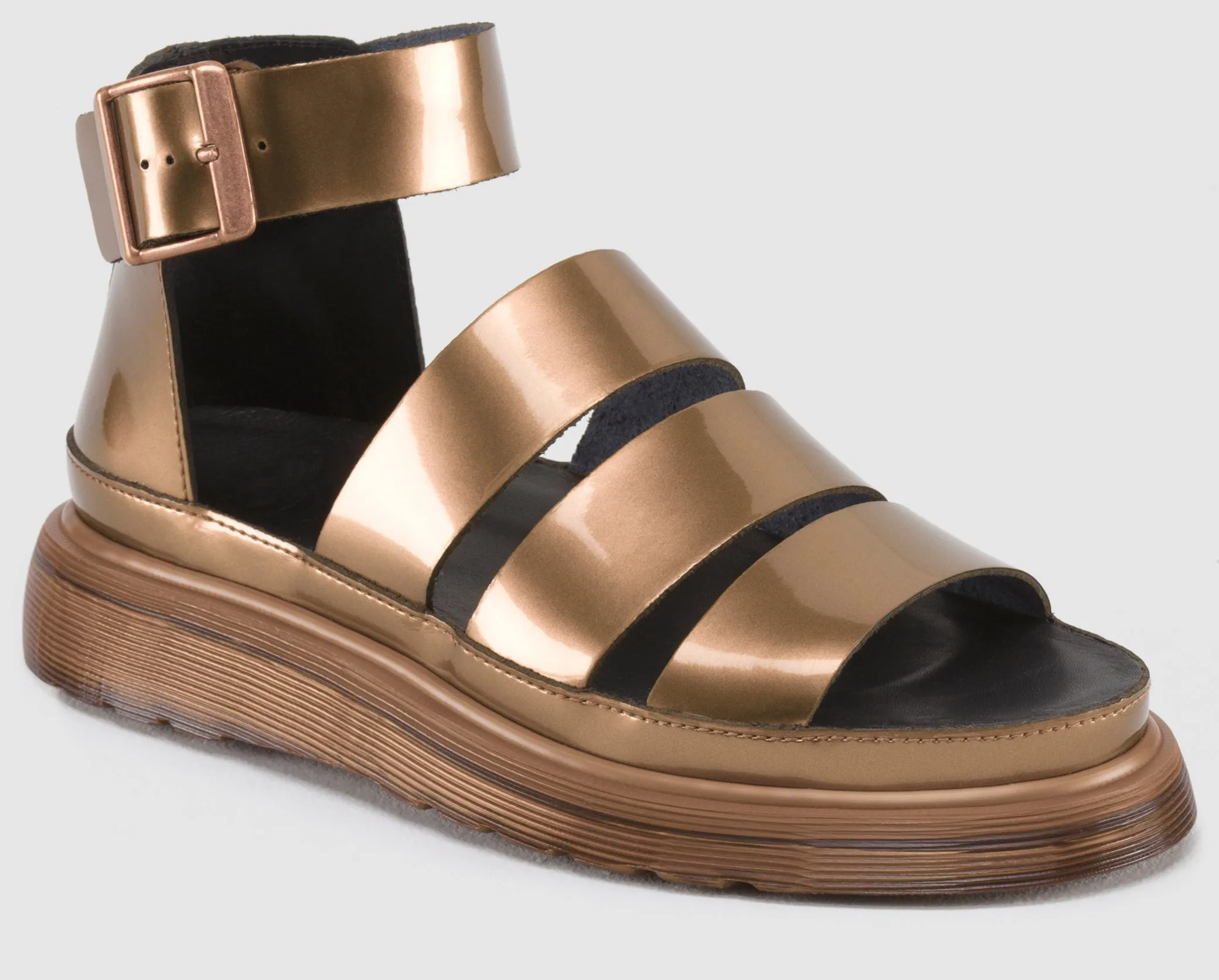 CLARISSA COPPER SPECTRA PATENT SANDAL