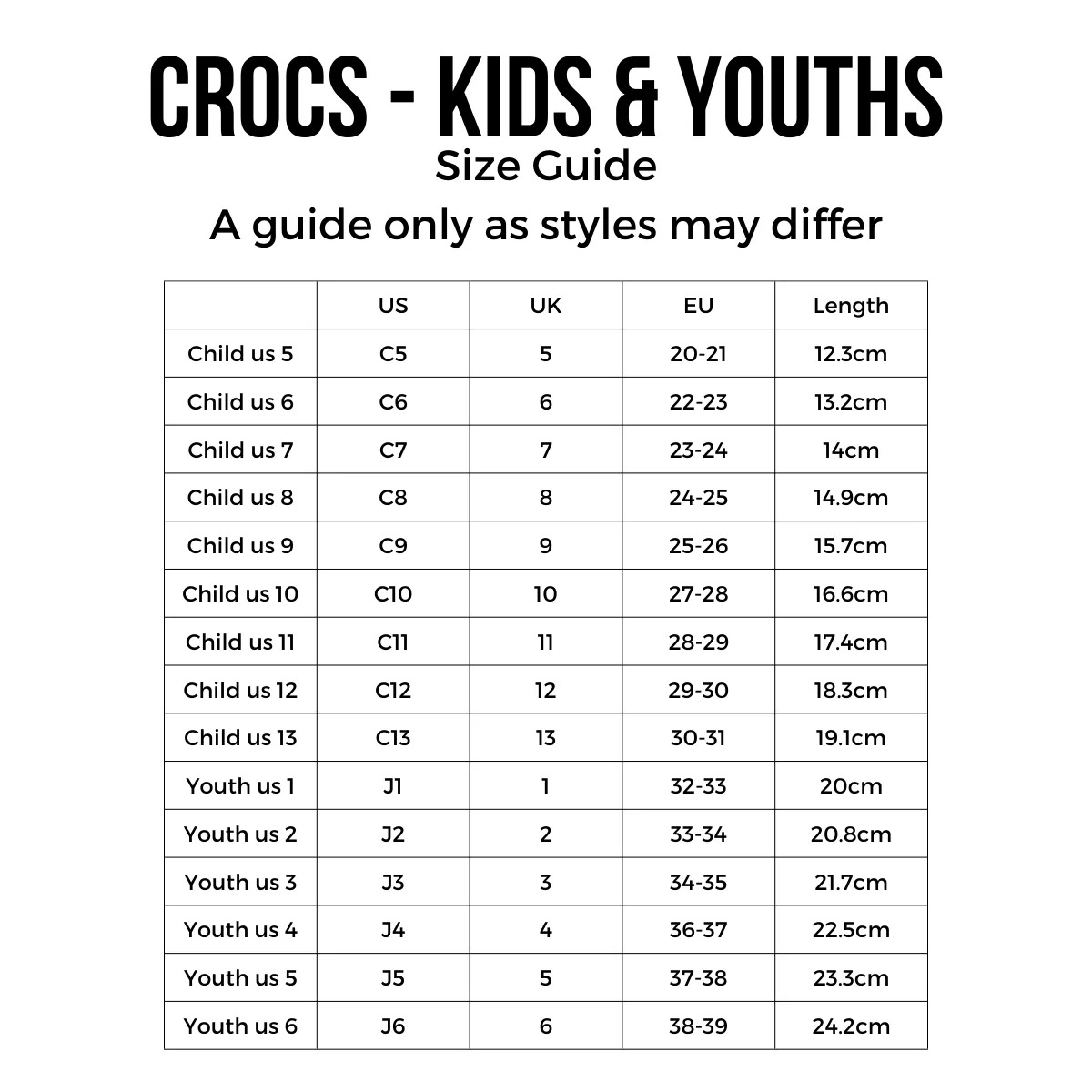 Crocs Kids - Youths Soccer Classic Clog K White/Black Sandals