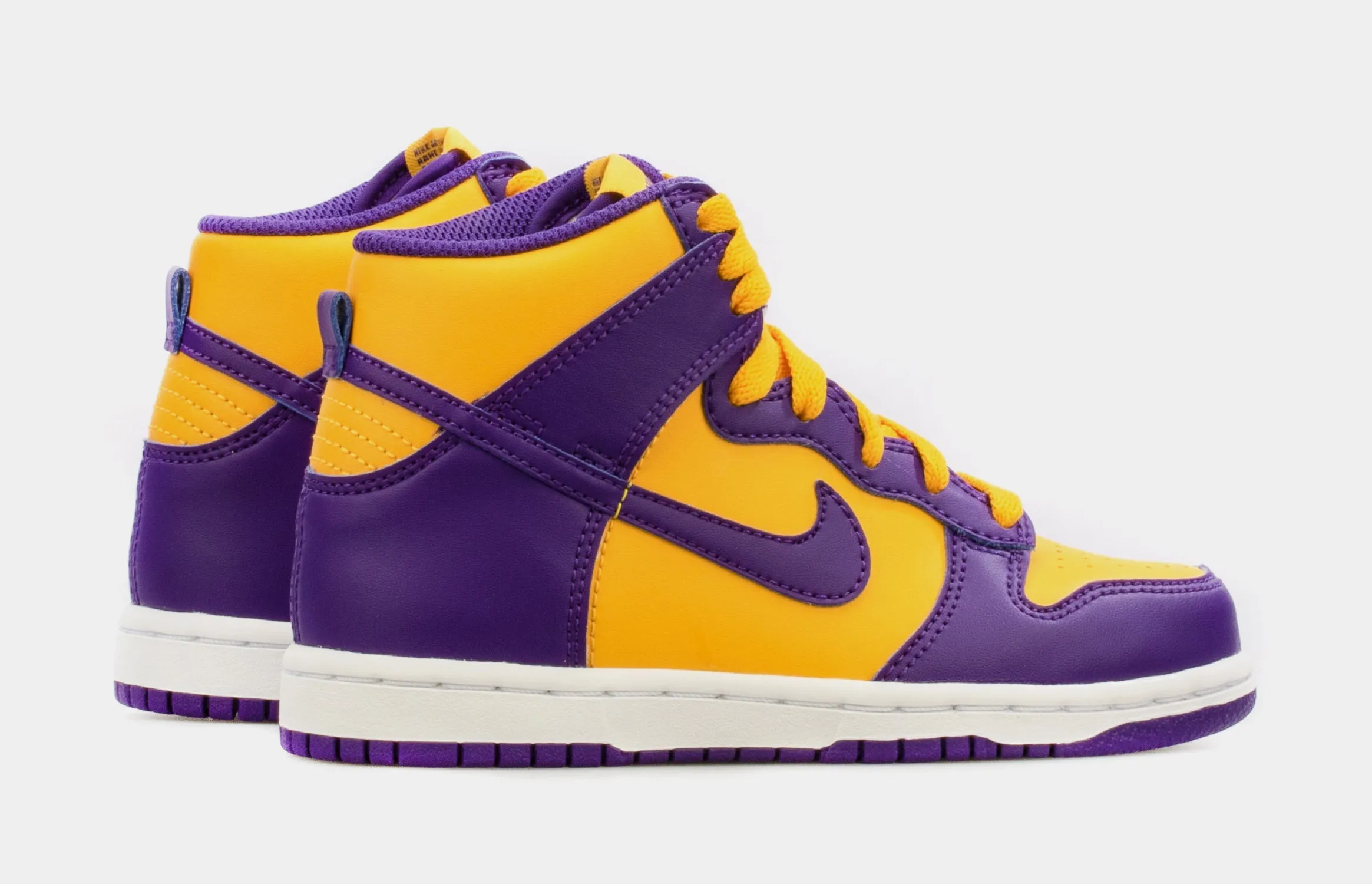 Dunk High Lakers Preschool Lifestyle Shoes (Purple/Yellow)