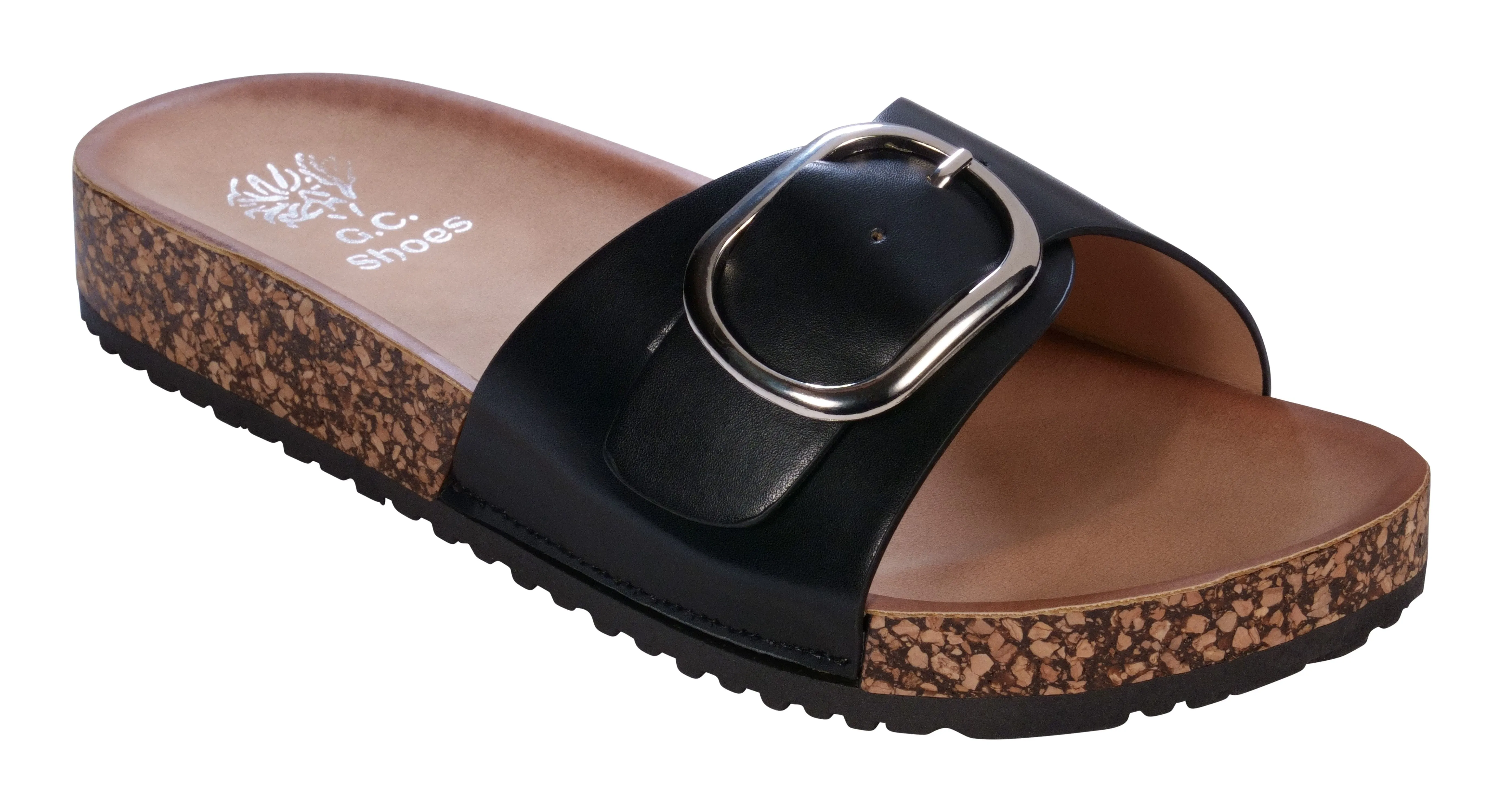 G.C. Shoes Women's Buckle Slides