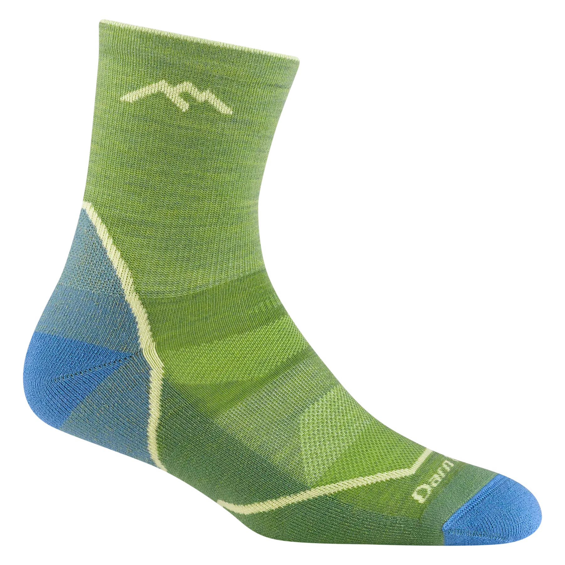 Kids Darn Tough Light Hiker Micro Crew Lightweight Hiking Sock Color: Willow