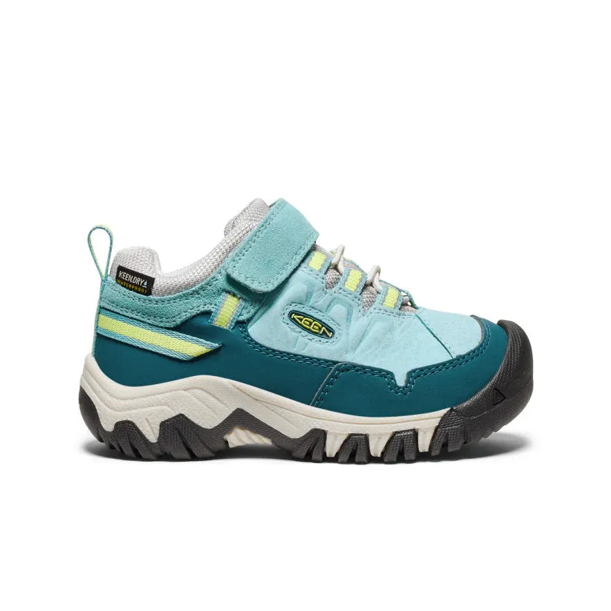 Little Kid's Keen Targhee IV Waterproof Hiking Shoe Color: Reef Waters/Daiquiri Green