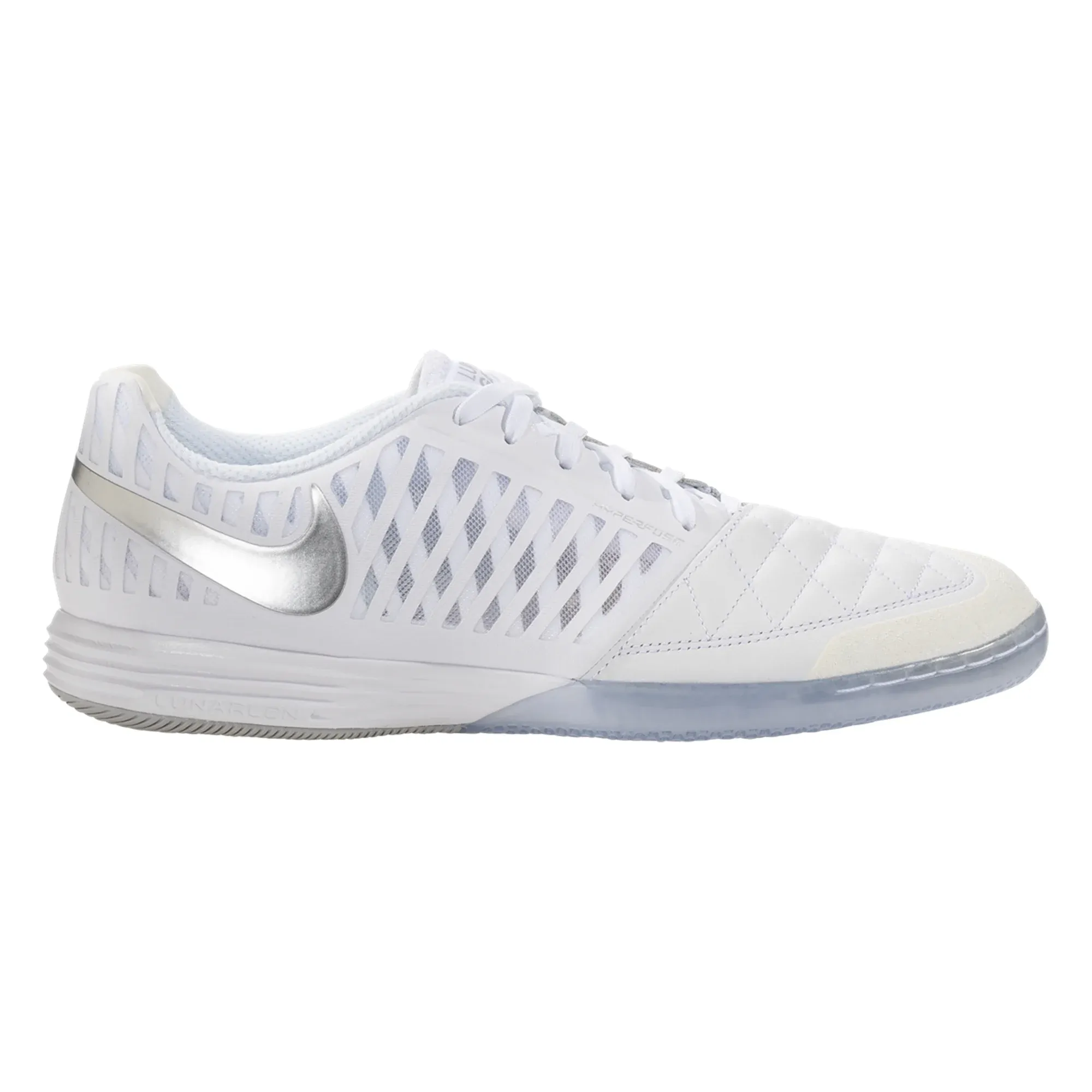 Nike Lunargato II Soccer Indoor Shoes (White/Chrome)