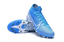 NIKE Superfly VII New Lights Flyknit 360 Soccers Cleats Shoes Light Blue White