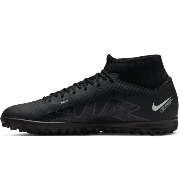 Nike Zoom Superfly 9 Academy Turf Soccer Shoes (Black/Dark Smoke Grey)