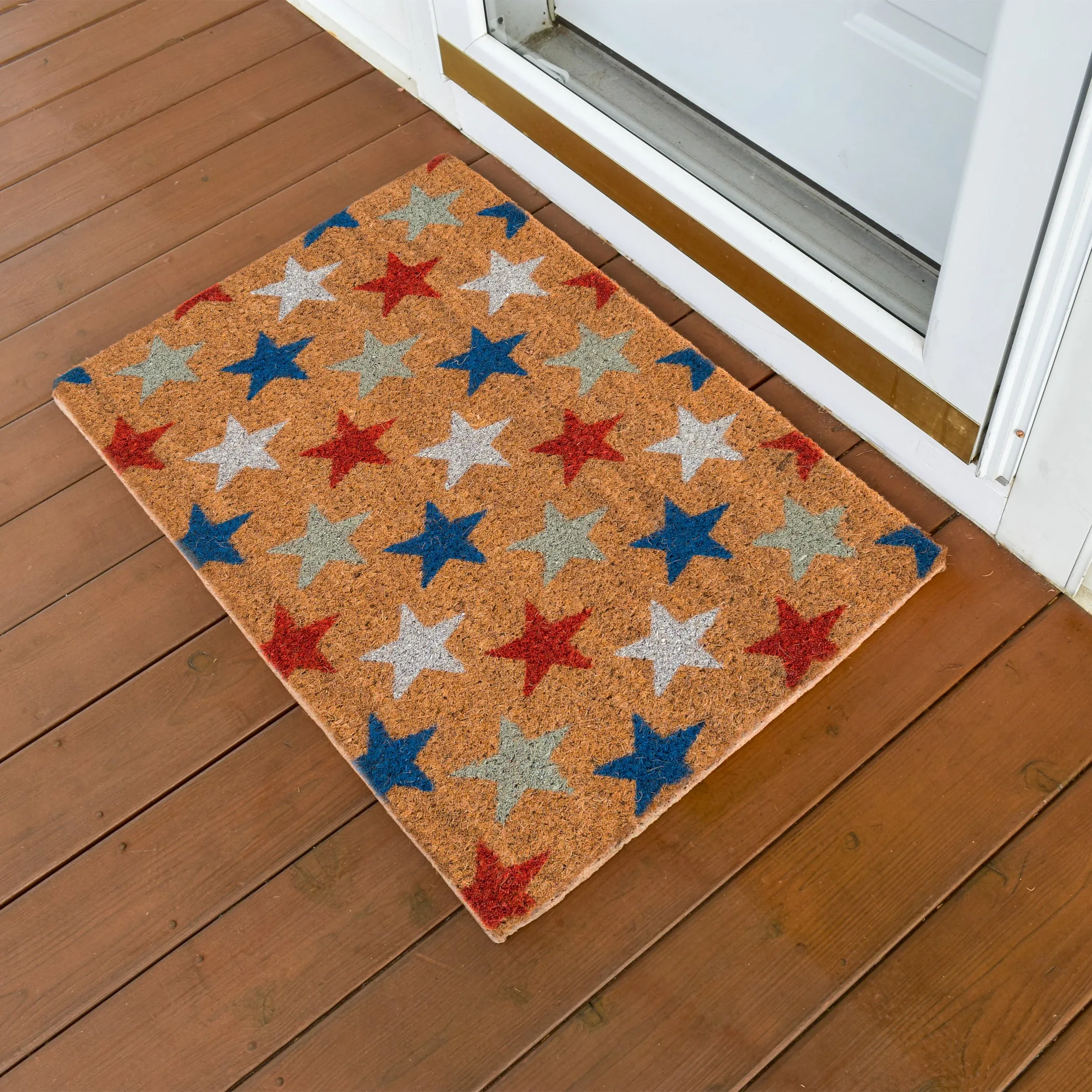 Ninamar Door Mat Patriot Natural Coir Outdoor Rug - 29.5 x 17.5 inch