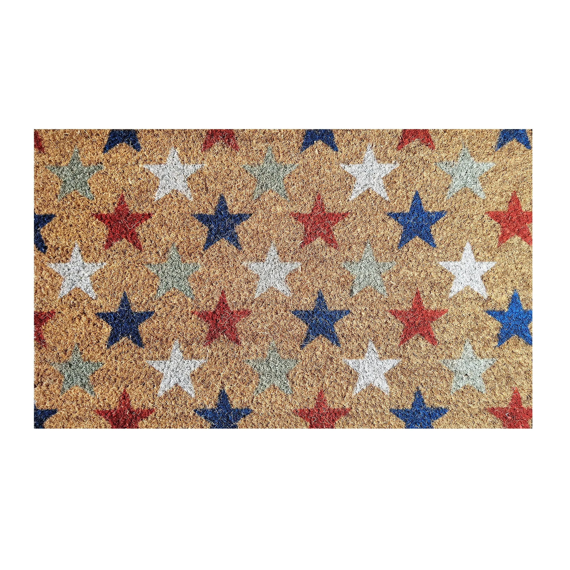 Ninamar Door Mat Patriot Natural Coir Outdoor Rug - 29.5 x 17.5 inch