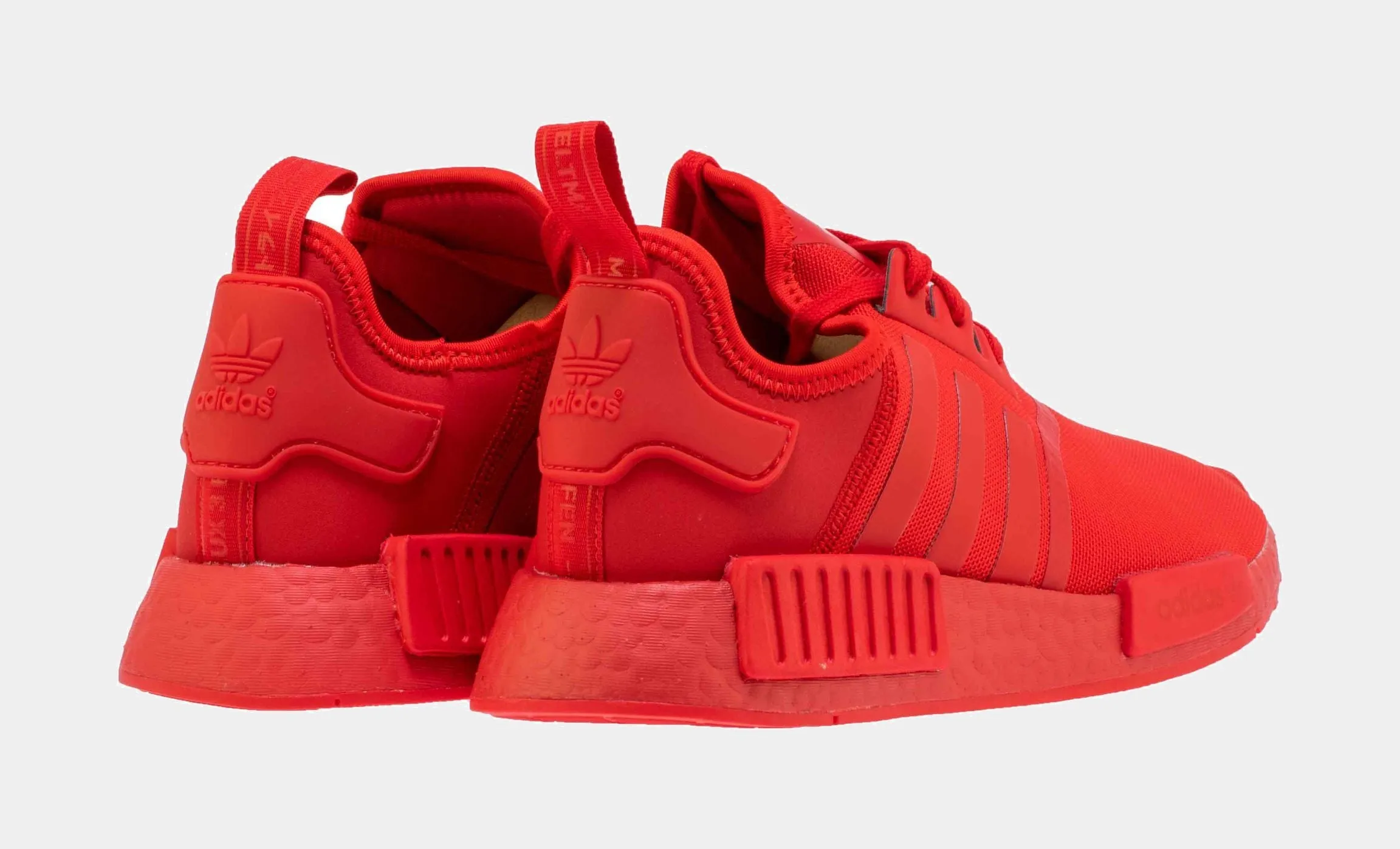 NMD R1 Triple Threat Grade School Running Shoe (Red)