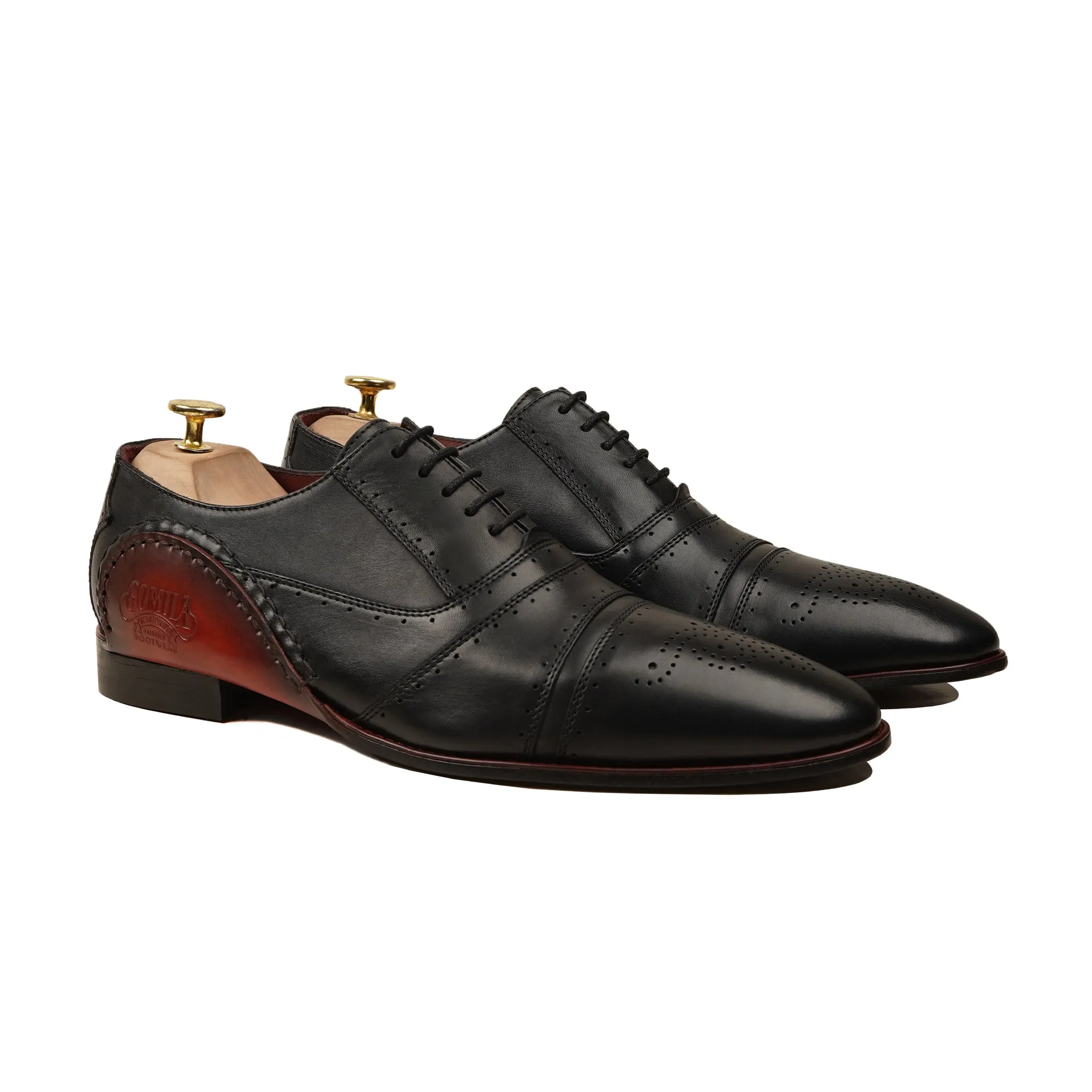 Opanka - Men's Black Calf Leather Oxford Shoe