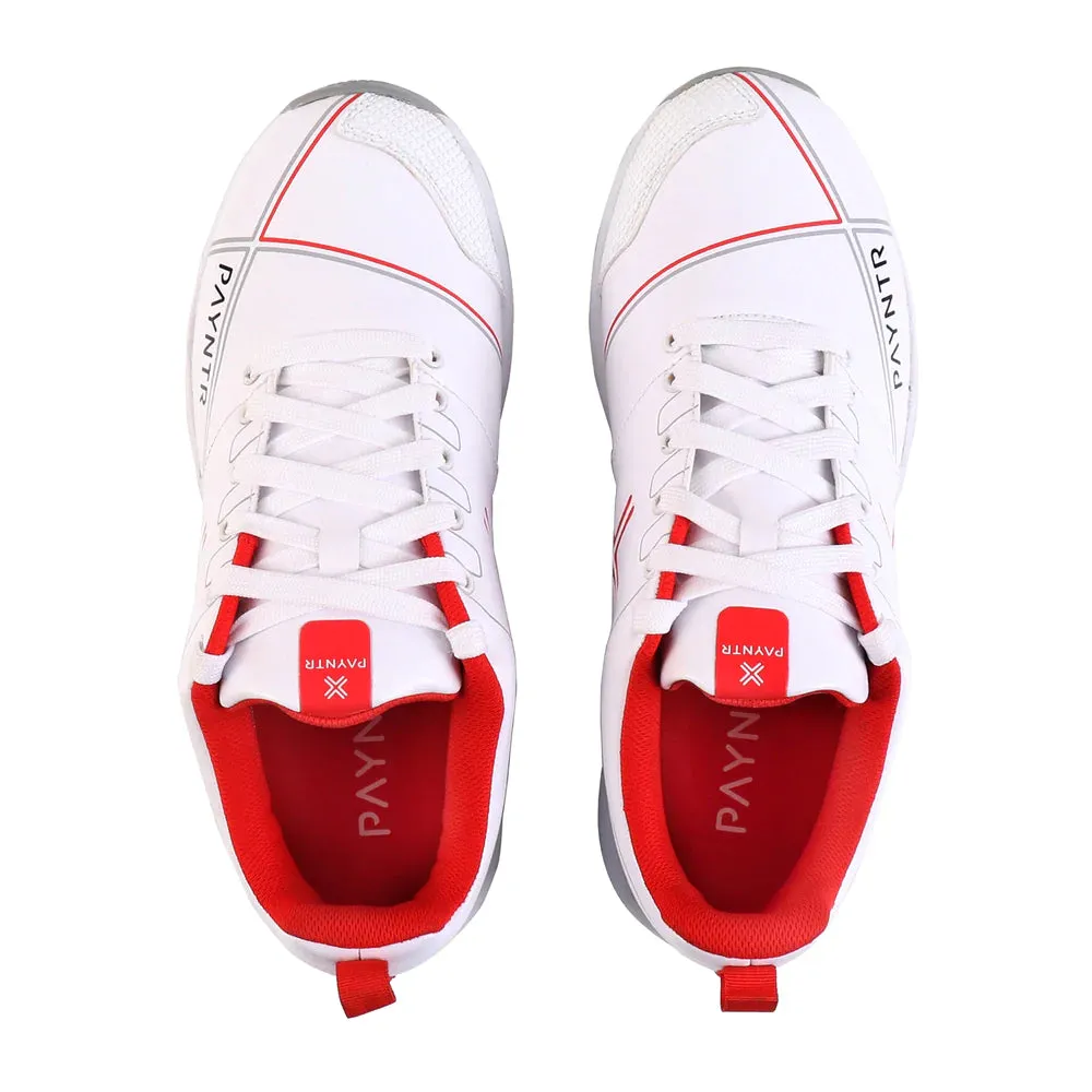 Payntr X Rubber Stud Cricket Shoes - White