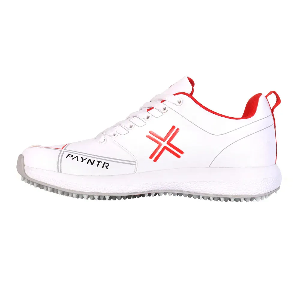 Payntr X Rubber Stud Cricket Shoes - White