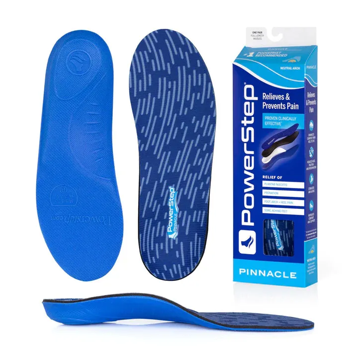 PowerStep Pinnacle Insoles Plantar Fasciitis & Heel Pain Relief Orthotic