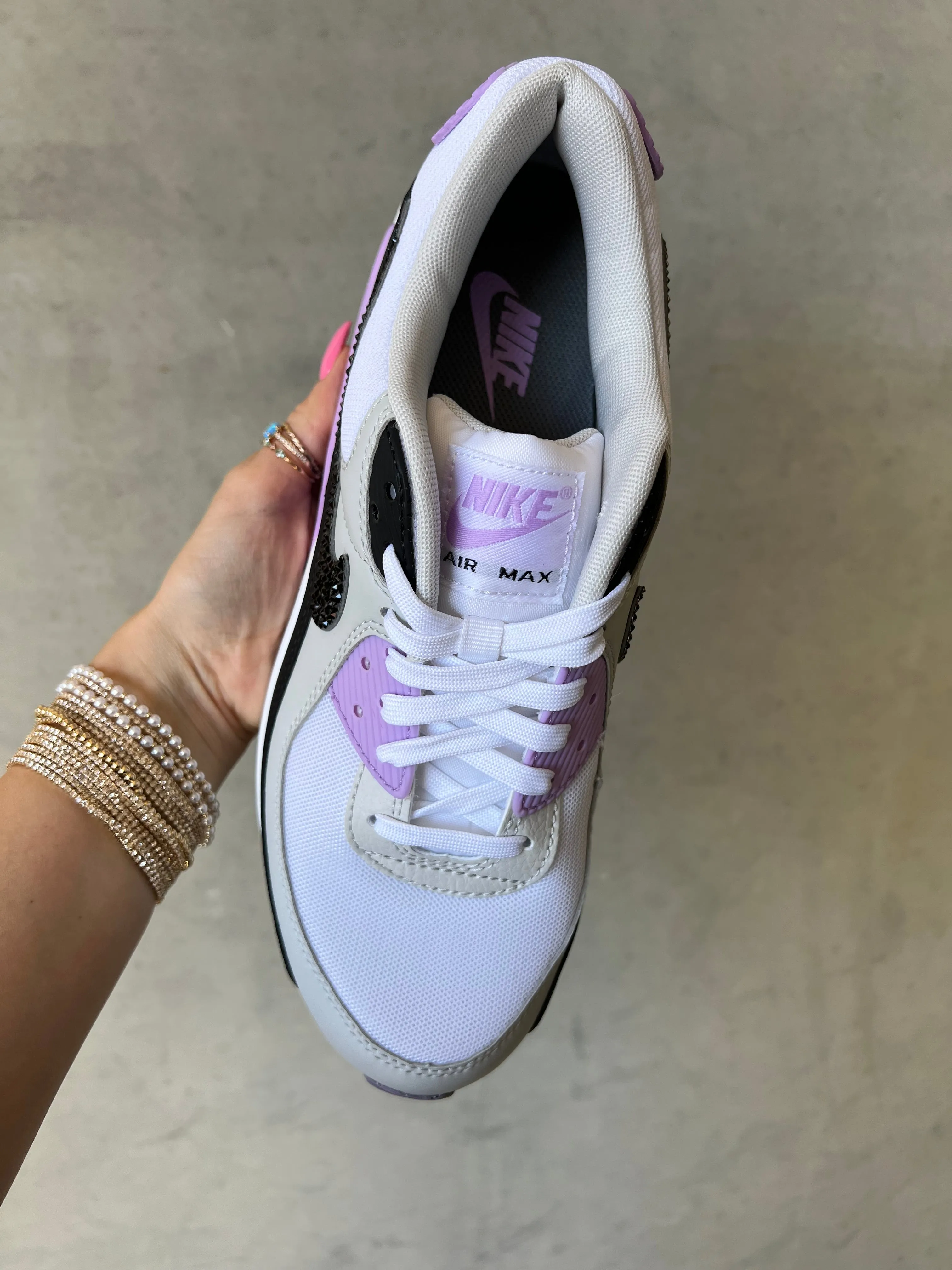 Purple Swarovski Womens Nike Air Max 90