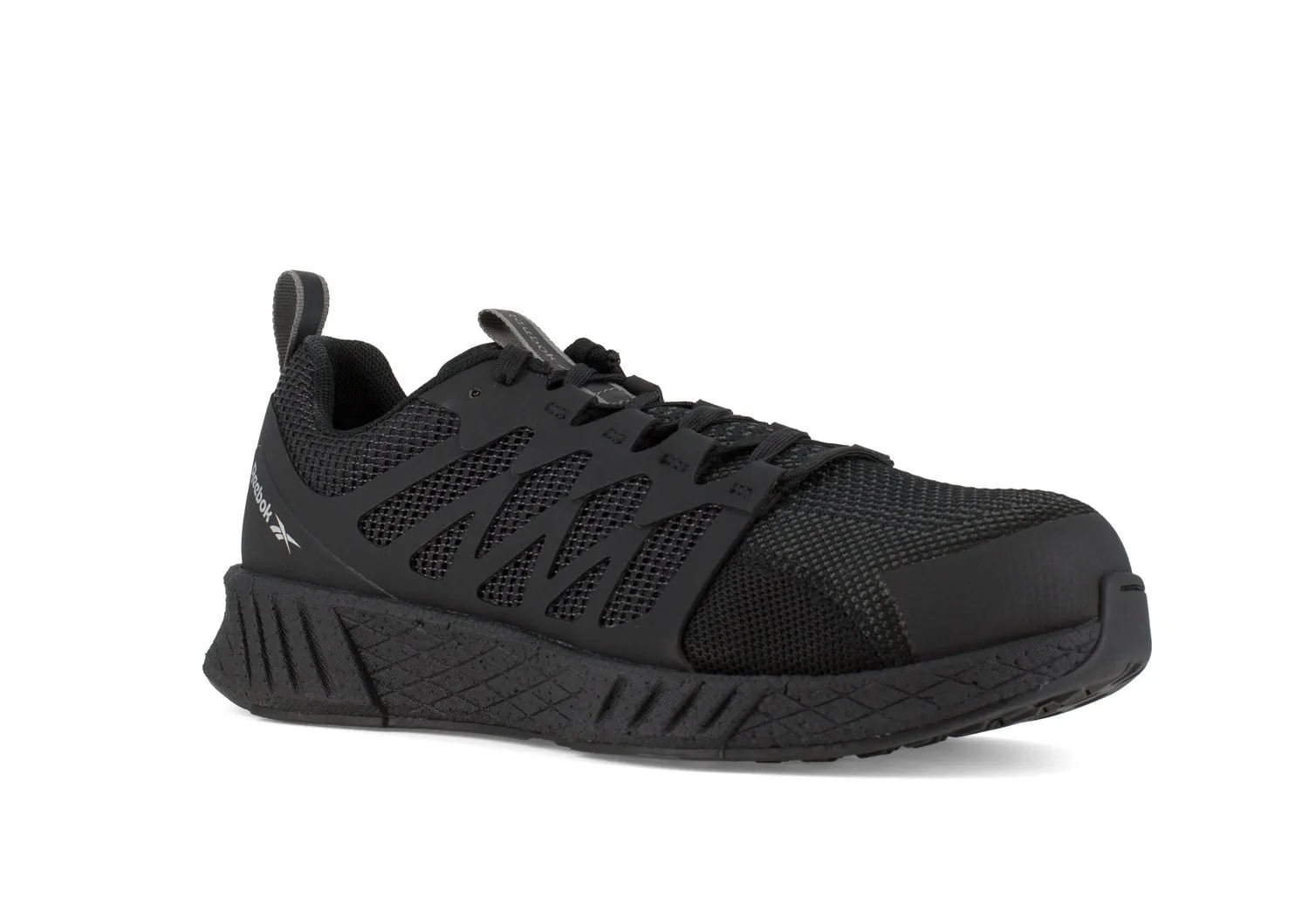 Reebok Mens Black Textile Work Shoes Fusion Flexweave Oxford CT