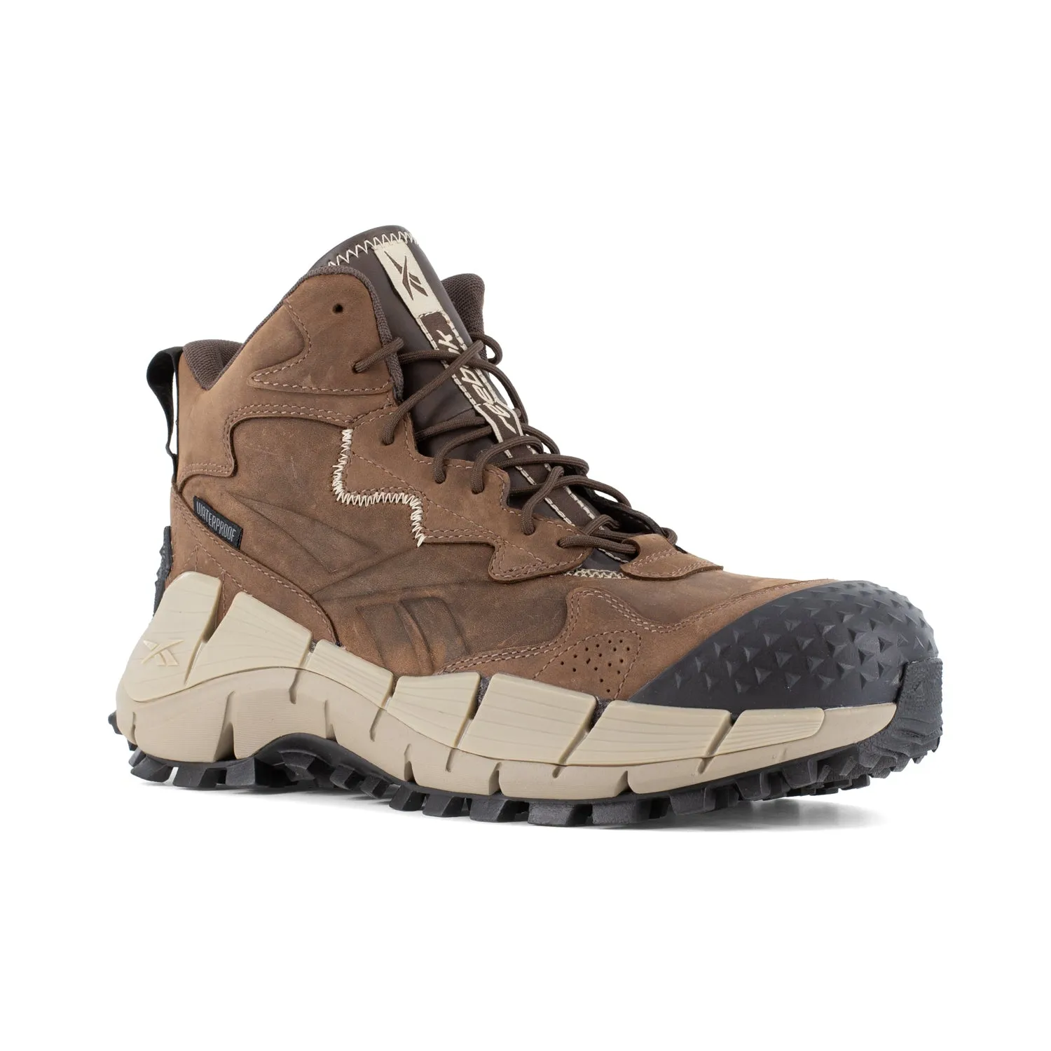 Reebok Mens Zig Kinetica Edge II Crazyhorse Leather Waterproof Hiker Work Boots