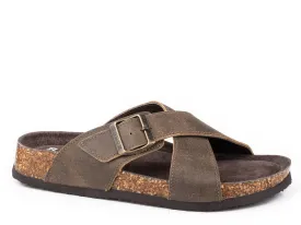 Roper Womens Lorelei Brown Leather Two Strap Sandals Shoes