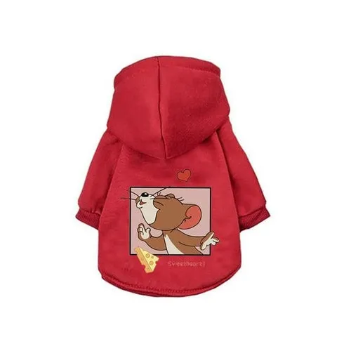 Winter Dogs Hoodie Warm Plus Fleece Pet Dogs Clothes French Bulldog