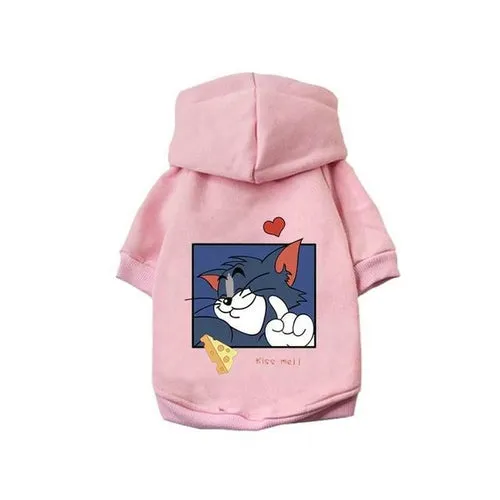 Winter Dogs Hoodie Warm Plus Fleece Pet Dogs Clothes French Bulldog