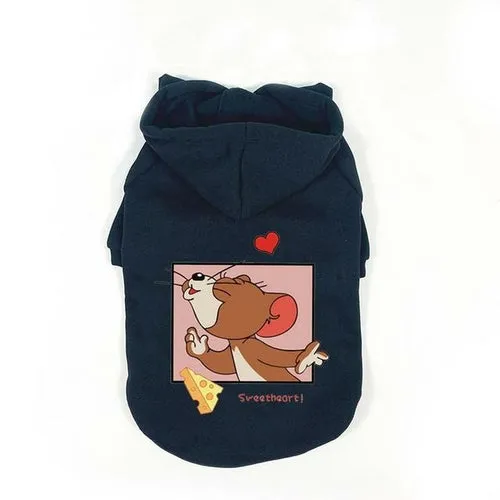 Winter Dogs Hoodie Warm Plus Fleece Pet Dogs Clothes French Bulldog