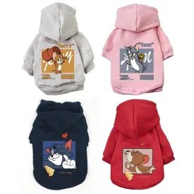 Winter Dogs Hoodie Warm Plus Fleece Pet Dogs Clothes French Bulldog