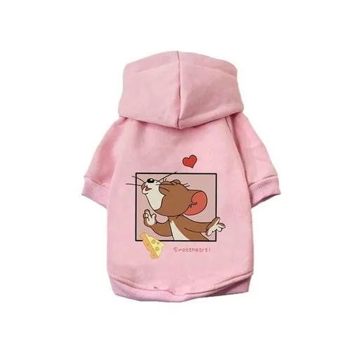 Winter Dogs Hoodie Warm Plus Fleece Pet Dogs Clothes French Bulldog