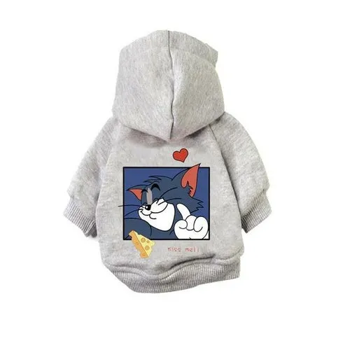 Winter Dogs Hoodie Warm Plus Fleece Pet Dogs Clothes French Bulldog