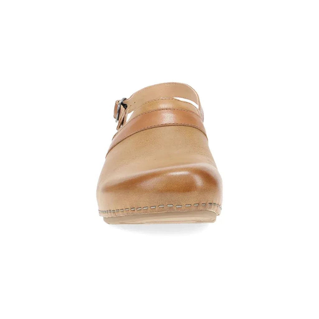 Women's Dansko Tammy Mule Color: Tan Milled Burnished